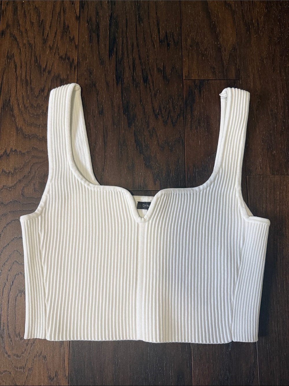 Dynamite White Ribbed Tank Top - Picture 1 of 3